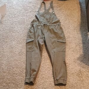 Women's Olive Green Overalls